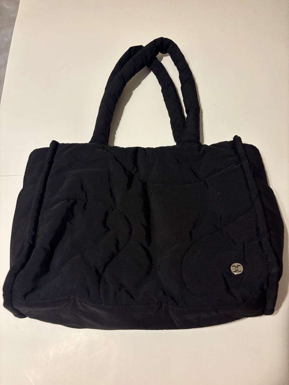 Black Quilted Tote Bag lightweight - Unbranded from Amazon